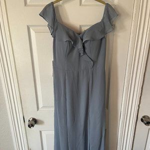 Azazie Sophie Bridesmaid Dress, Dusty Blue with Tags